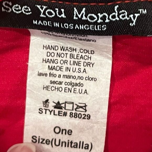 See You Monday Junior’s Red Mesh Tank Top, One Size, NWOT - Picture 4 of 5